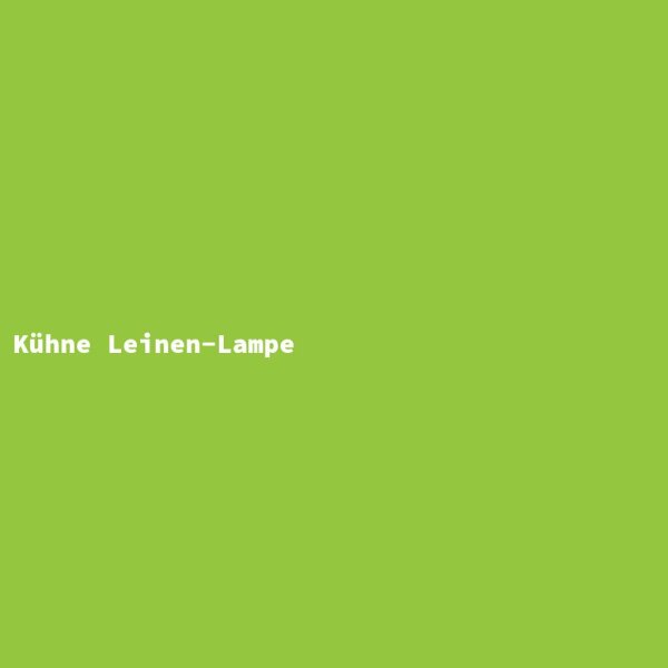 Kühne Leinen-Lampe