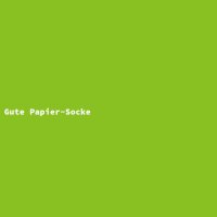 Gute Papier-Socke