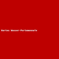 Hartes Wasser-Portemonnaie